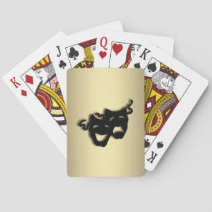 Comedy and Tragedy Theatre Gold Playing Cards