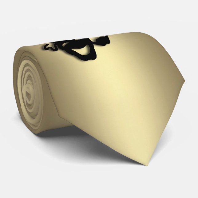 Comedy and Tragedy Theatre Gold Tie (Rolled)