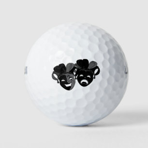 Comedy and Tragedy Theatre Jester Masks Golf Balls