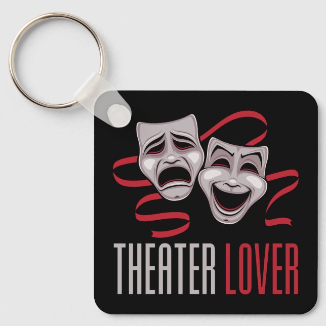 Comedy And Tragedy Theatre Lover Key Ring (Front)