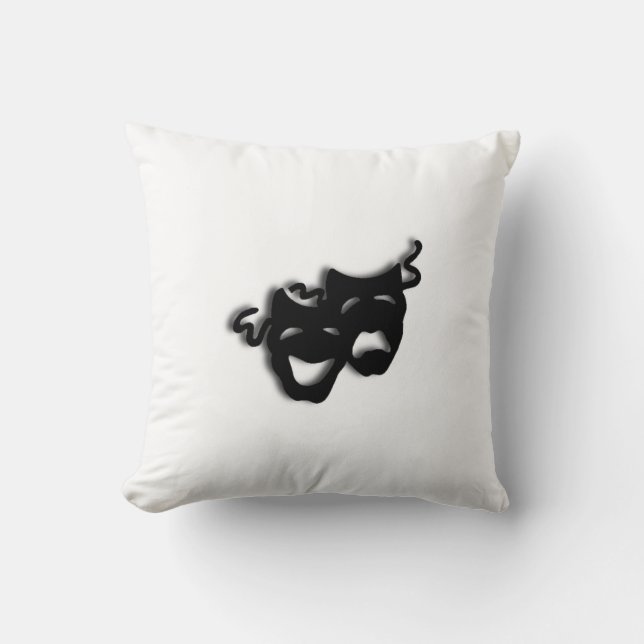 Comedy and Tragedy Theatre Masks Cushion (Front)