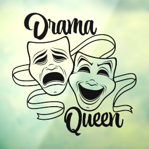 Comedy And Tragedy Theatre Masks Drama Queen Black