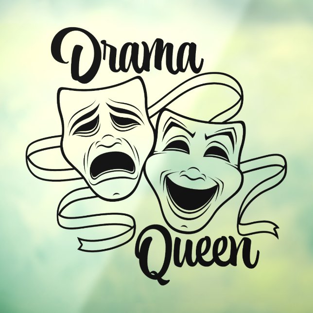 Comedy And Tragedy Theatre Masks Drama Queen Black (Sheet 3)
