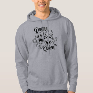 Comedy And Tragedy Theatre Masks Drama Queen Black Hoodie