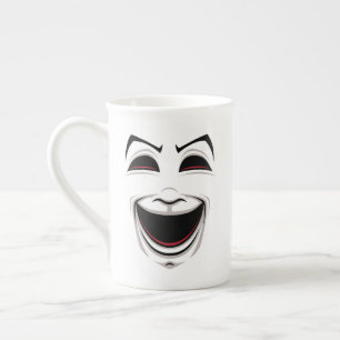 Comedy And Tragedy Theatre Masks Faces Bone China Mug