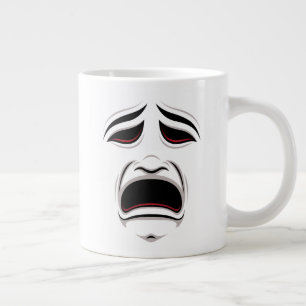 Comedy And Tragedy Theatre Masks Faces Large Coffee Mug