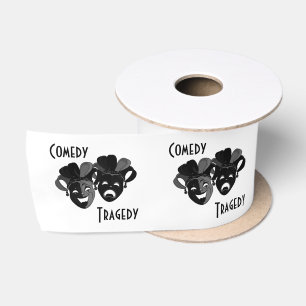 Comedy and Tragedy Theatre Masks Satin Ribbon