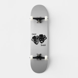 Comedy and Tragedy Theatre Masks Skateboard