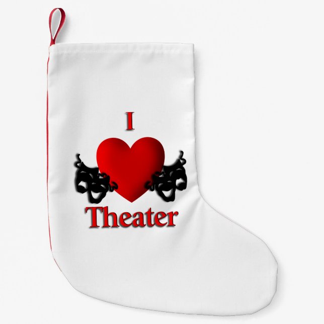 Comedy and Tragedy Theatre Masks Small Christmas Stocking (Front)