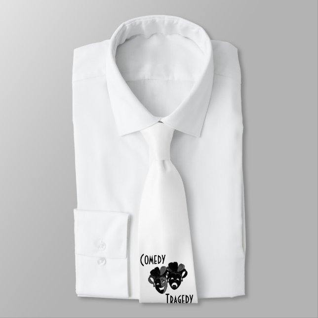 Comedy and Tragedy Theatre Masks Tie (Tied)