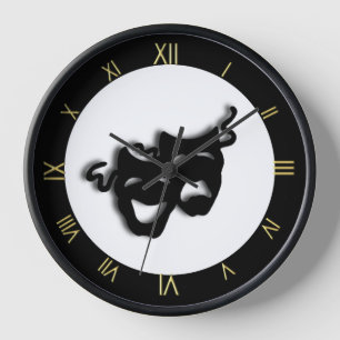Comedy and Tragedy Theatre Wall Clock