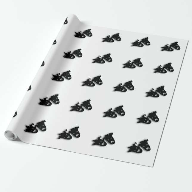 Comedy and Tragedy Theatre Wrapping Paper (Unrolled)