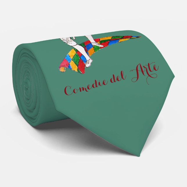 comedy del arte harlequin tie (Rolled)
