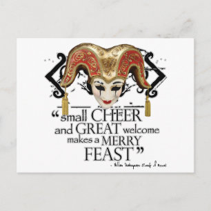 Comedy Of Errors Feast Quote Postcard