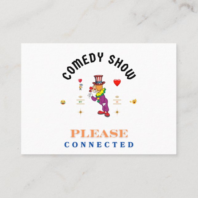 COMEDY SHOW APPOINTMENT CARD (Back)