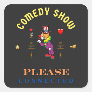 COMEDY SHOW SQUARE STICKER