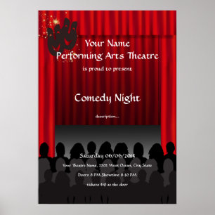 Comedy Theatre Performing Arts Stage Show Poster