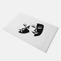 Comedy Tragedy Black and White Theatre Mask 