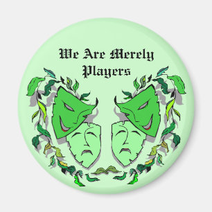 COMEDY & TRAGEDY DRAMA MASKS THEATRE Magnet