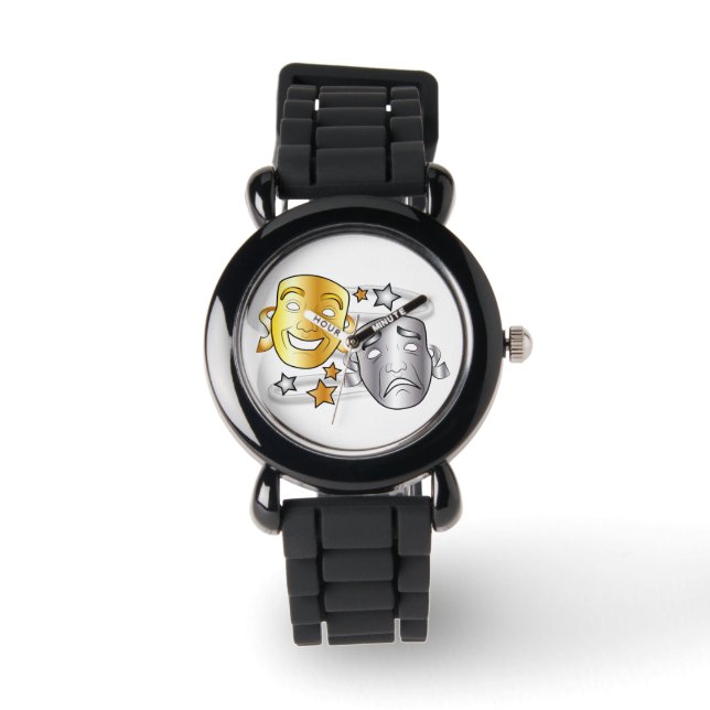 Comedy Tragedy Drama Masks Watch (Front)