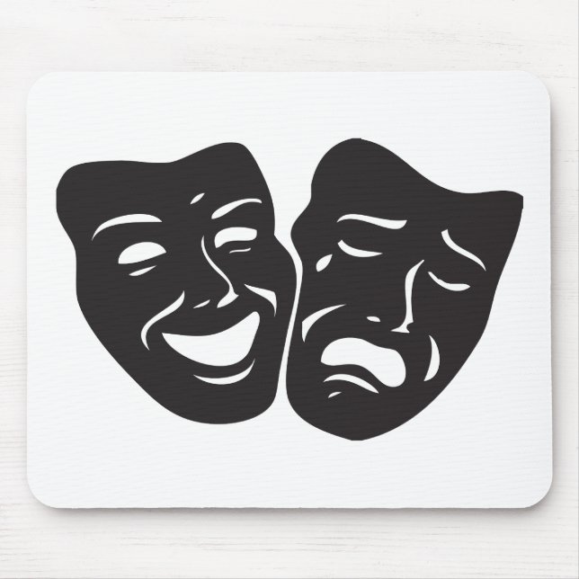 Comedy Tragedy Drama Theatre Masks Mouse Pad (Front)