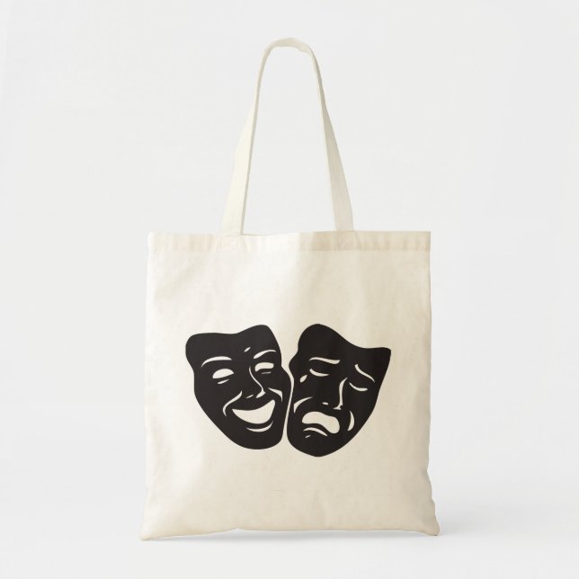 Comedy Tragedy Drama Theatre Masks Tote Bag (Front)
