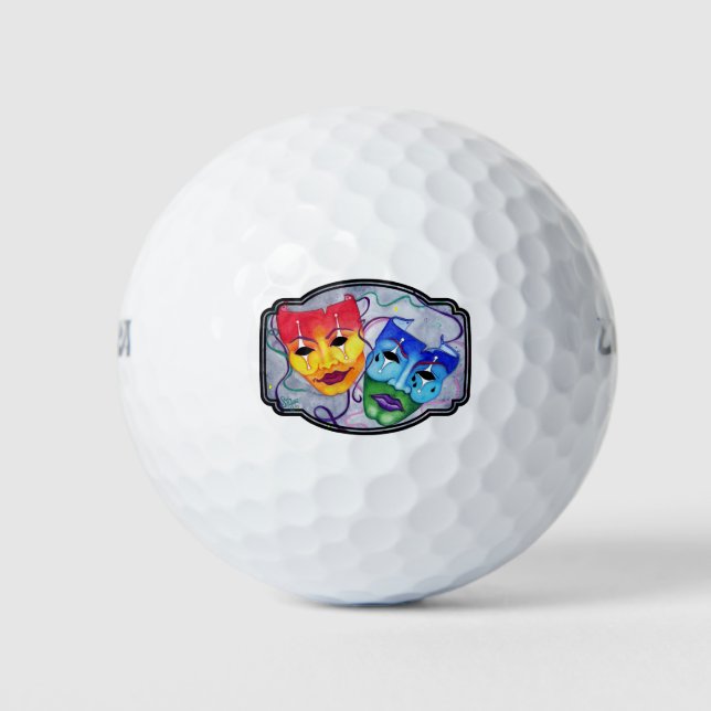 Comedy & Tragedy Golf Balls (Front)