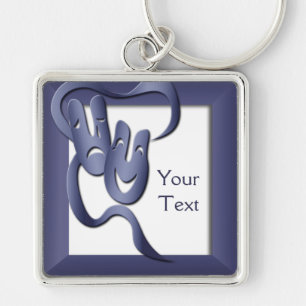 Comedy Tragedy Indigo Theatre Mask Premium  Key Ring