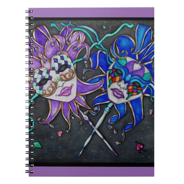 Comedy/Tragedy Jester Masks Notebook (Front)