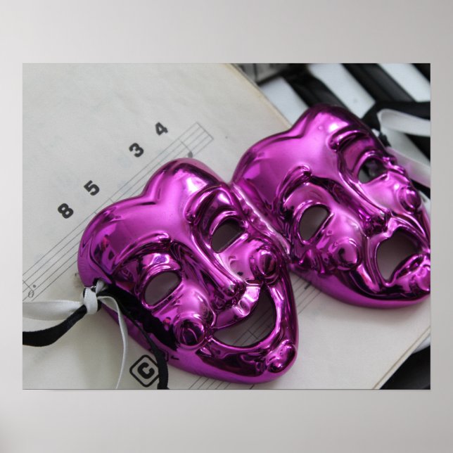 Comedy Tragedy Mask Poster (Front)