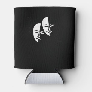 Comedy Tragedy Masks Actor Gift Can Cooler