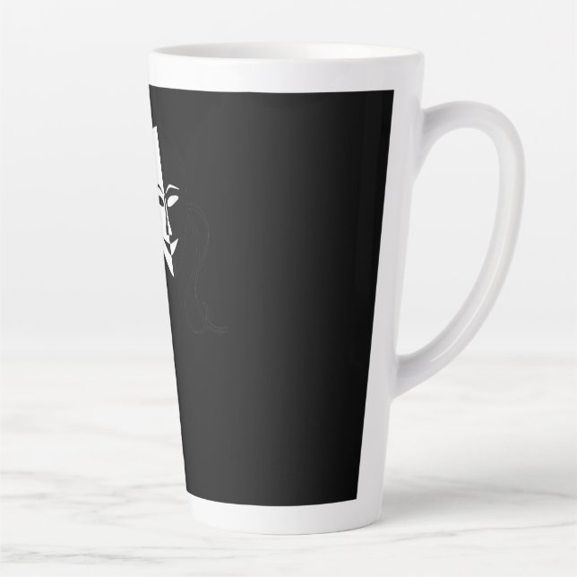 Comedy Tragedy Masks Actor Gift Latte Mug (Right)