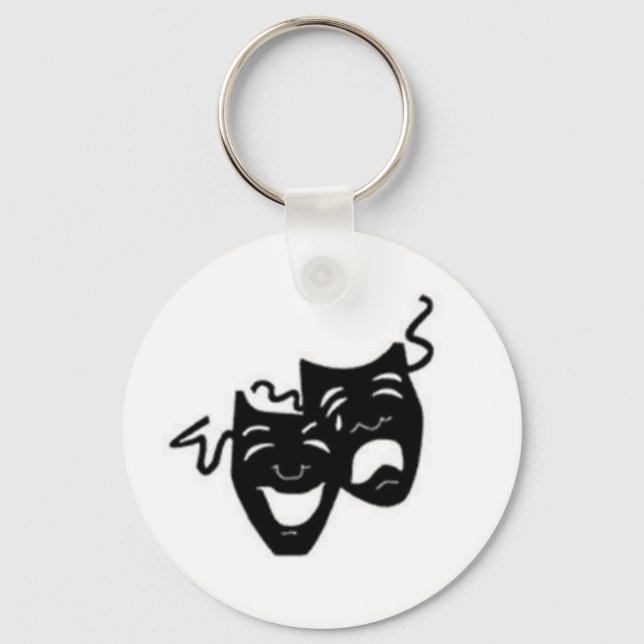 Comedy Tragedy Masks Key Ring (Front)