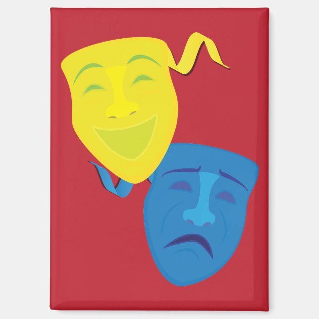 Comedy Tragedy Masks Magnet (Front)