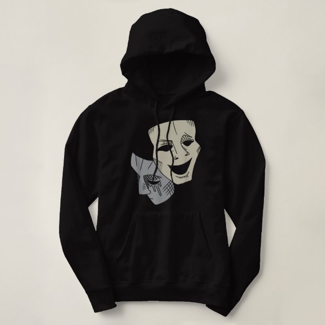 Comedy Tragedy Masks Theater Drama Club Matching G Hoodie (Design Front)