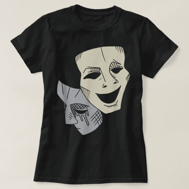 Comedy Tragedy Masks Theater Drama Club Matching G T-Shirt (Design Front)