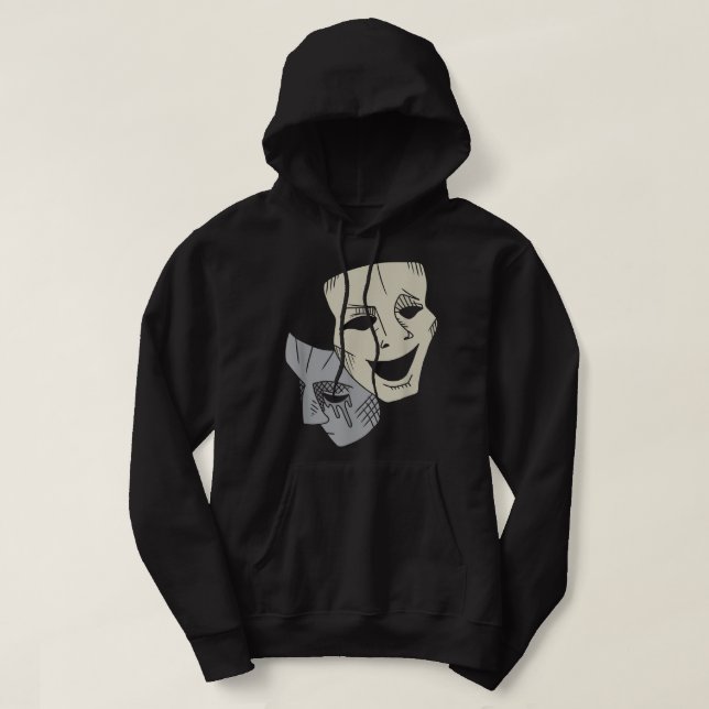 Comedy Tragedy Masks Theatre Drama Club Matching G Hoodie (Design Front)
