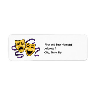 Comedy & Tragedy Return Address abels Label