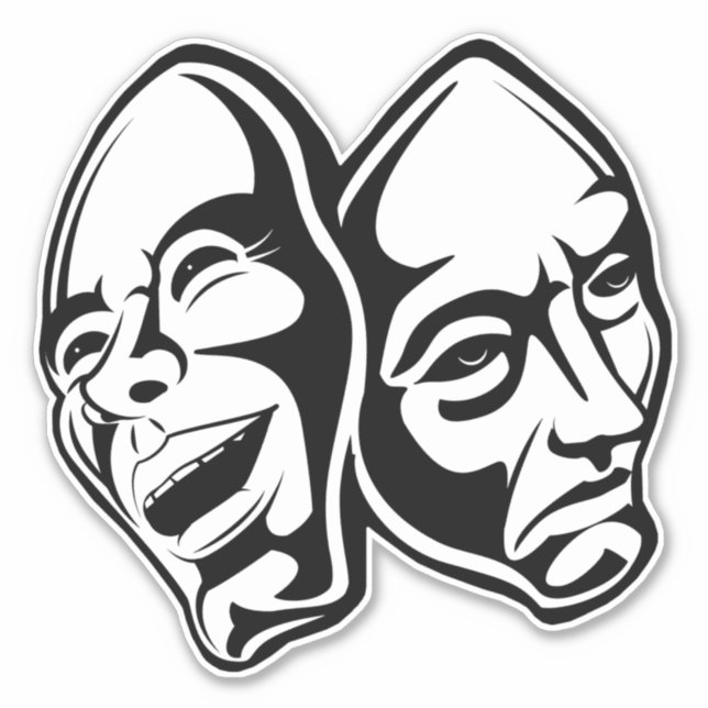 Comedy Tragedy theatre masks masquerade still life (Front)