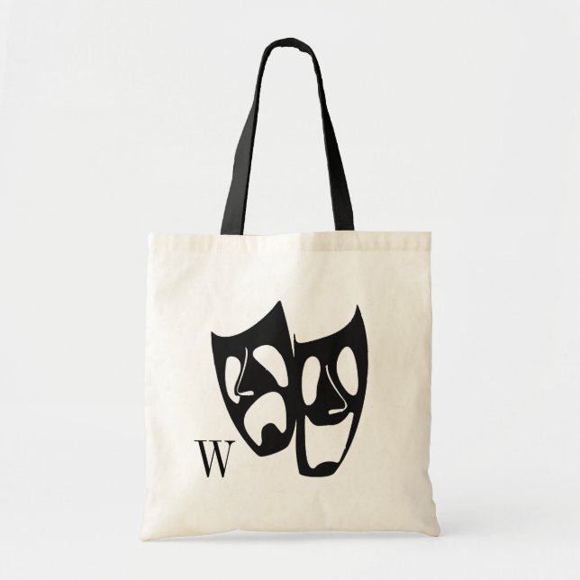 Comedy Tragedy Theatre Monogram Tote Bag (Front)