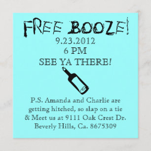 Comedy Wedding Invitation, Humour Invitation