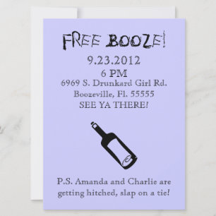 Comedy Wedding Invitation, Humour Invitation