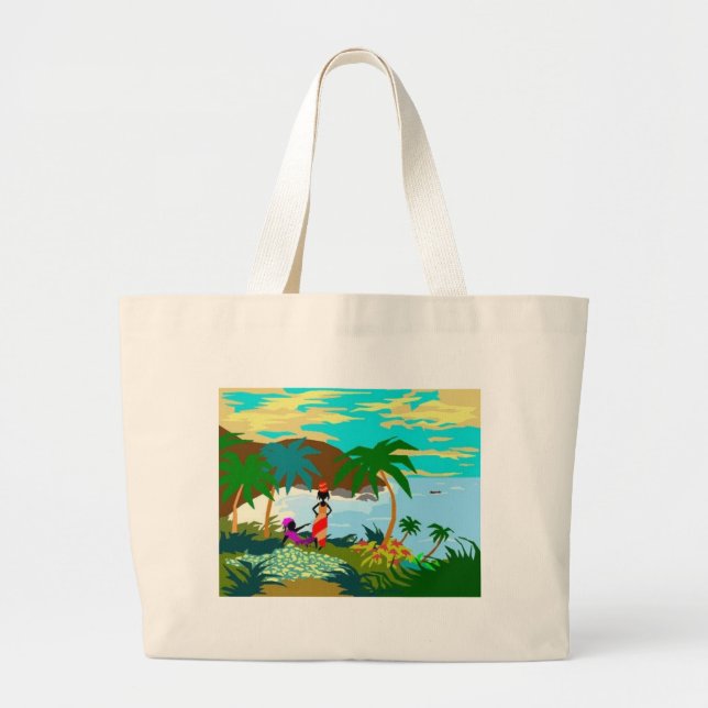 ComeonbackMon Large Tote Bag (Front)