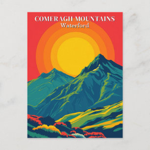 Comeragh Mountains Ireland Vintage Travel Postcard