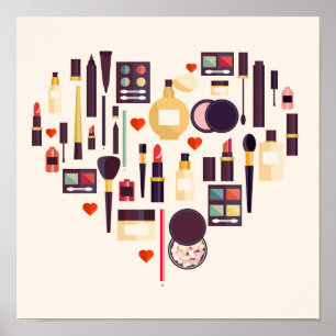 Comestics Heart Poster