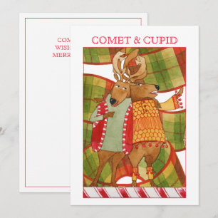 COMET CUPID 5x7 Flat Christmas Card