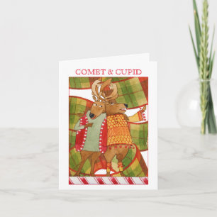 COMET CUPID Christmas Note Card