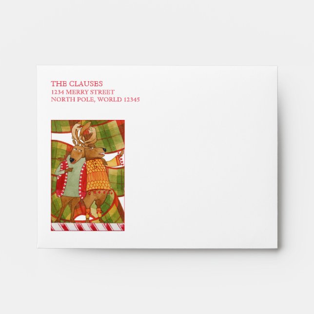 COMET CUPID REINDEER A2 Note Card Envelopes  (Front)