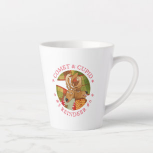 COMET CUPID REINDEER Latte Mug