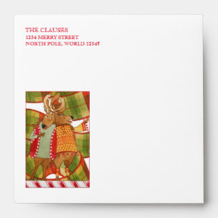 COMET CUPID REINDEER Square Envelopes (5.25 Cards)